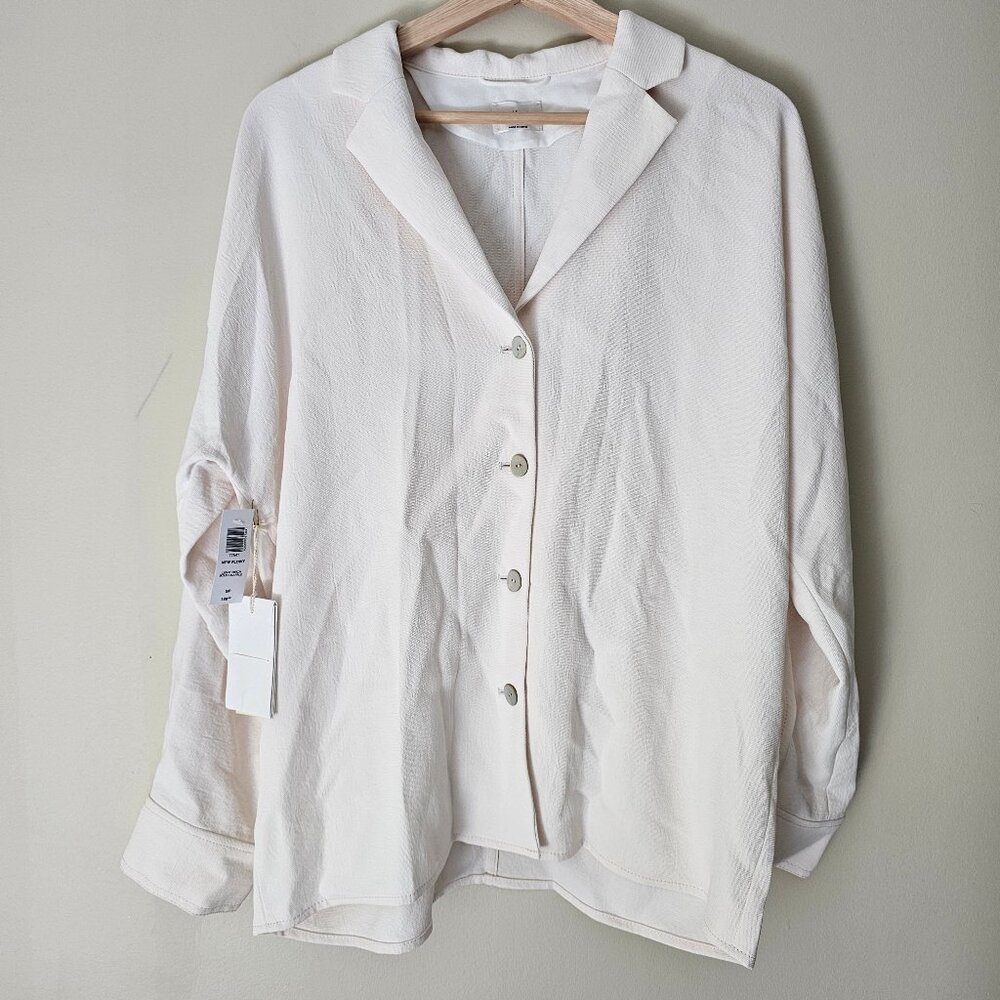 Aritzia Wilfred New Flowy Button-up Shirt - 2020 - Light Birch - Sz S - NWT